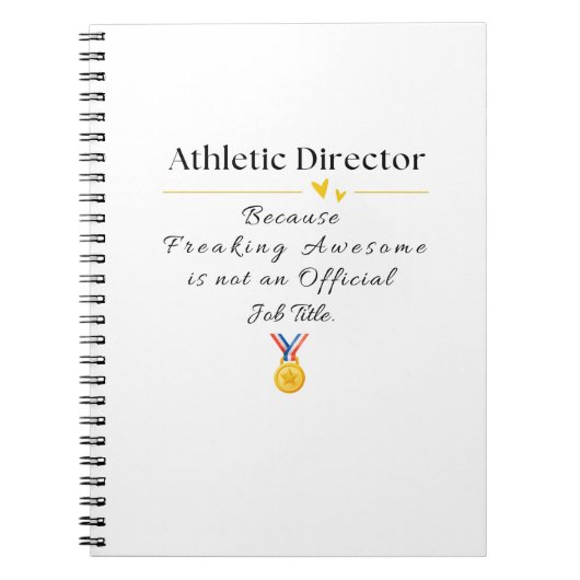 Athletic Director Notitieboek (Voorkant)