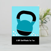 Athletic Fitness Kettlebell Foil Gift Card Folie Feestdagenkaart (Staand Voorkant)