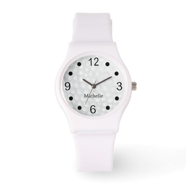 Athletic Golfer Design - Personaliseer Horloge (Voorkant)