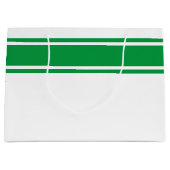 Athletic Green Top Edge Racing Stripes op wit Groot Cadeauzakje (Voorkant)