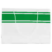 Athletic Green Top Edge Racing Stripes op wit Groot Cadeauzakje (Achterkant)