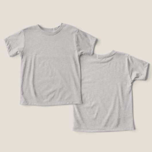 Athletic Grey Tri-blend Peuter T-shirt (Ontwerp Voorkant & Achterkant)