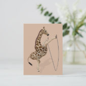 Athletic Rope Jumping Giraffe Briefkaart (Staand voorkant)