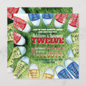 Athletic Shoes Square uitnodiging (Voorkant / Achterkant)