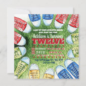 Athletic Shoes Square uitnodiging (Voorkant)