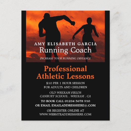 Athletic Silhouettes, Athletics Lesson Advert Flyer (Voorkant)