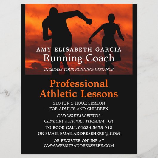 Athletic Silhouettes, Athletics Lesson Advert Flyer (Voorkant)