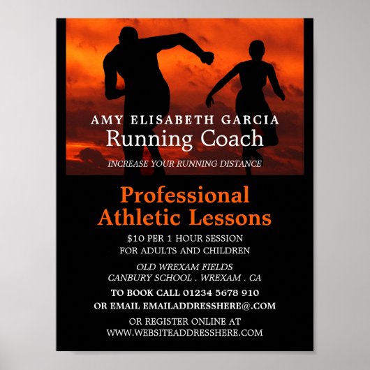Athletic Silhouettes, Athletics Lesson Advert Poster (Voorkant)