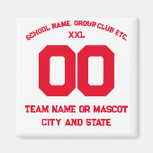 Athletic Sport Sjabloon City State School Magneet (Voorkant)