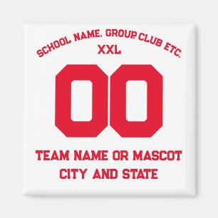 Athletic Sport Sjabloon City State School Magneet