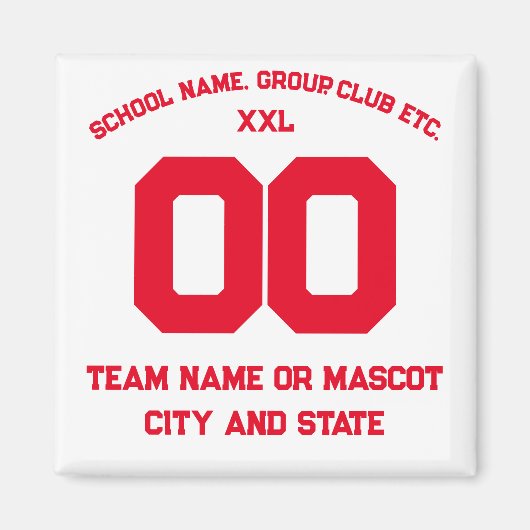 Athletic Sport Sjabloon City State School Magneet (Voorkant)