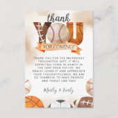 Athletic Sports Ball-kaart Informatiekaartje (Voorkant)