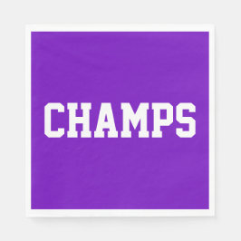 Athletic Sporty Bright Purple CHAMPS White Text  Servet