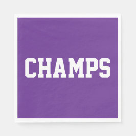 Athletic Sporty Royal Purple CHAMPS White Text  Servet