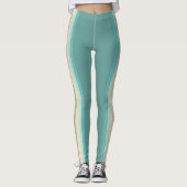 Athletic Stripe Pattern | Dual Tone Leggings (Voorkant)