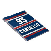 Athletic Team Colors Custom Stripes Padfolio Notitieboek (Rechterzijde)