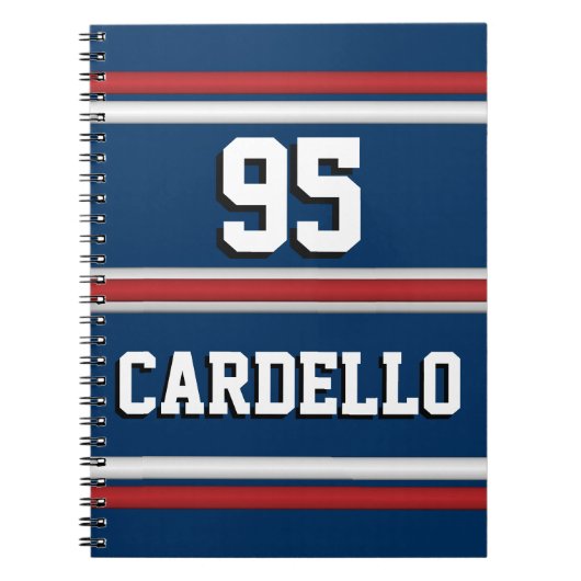 Athletic Team Colors Custom Stripes Padfolio Notitieboek (Voorkant)