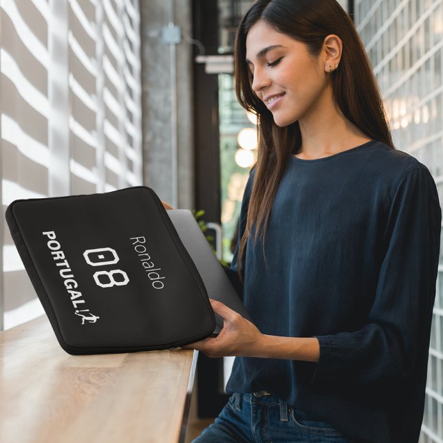 Athletic Team Jersey Name Number Soccer Laptop Sleeve (Creator heeft geüpload)