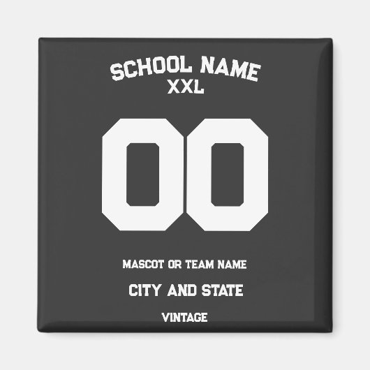  Athletic Team Name State School Number Magneet (Voorkant)