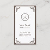Athletic Trainer  Art Deco Visitekaartje (Voorkant)