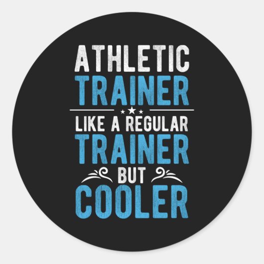 Athletic Trainer Athletic Training Ronde Sticker (Voorkant)