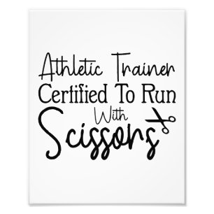 Athletic Trainer die gecertificeerd is om met een  Foto Afdruk