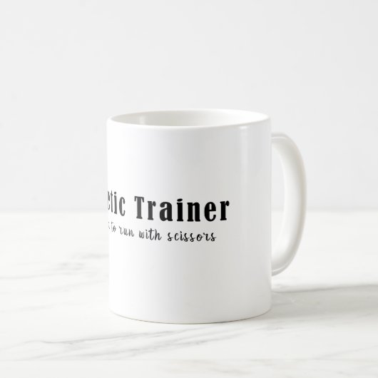 Athletic Trainer die gecertificeerd is om met een  Koffiemok (Voorkant rechts)