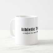 Athletic Trainer die gecertificeerd is om met een  Koffiemok (Voorkant links)