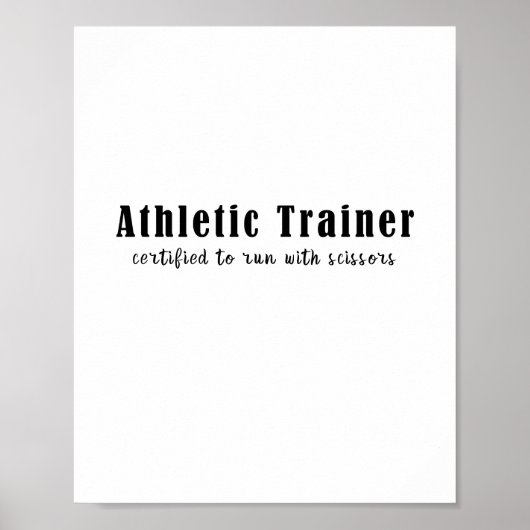 Athletic Trainer die gecertificeerd is om met een  Poster (Voorkant)