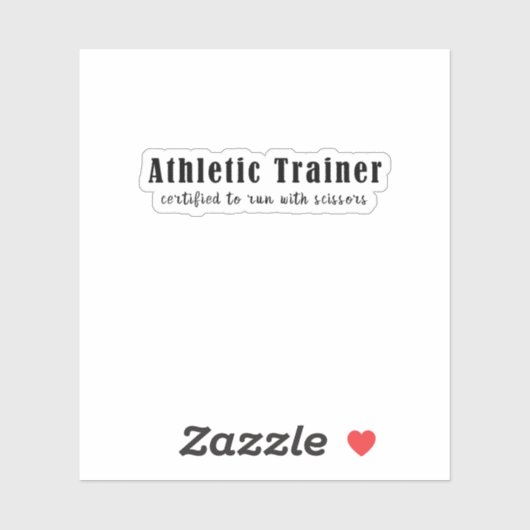 Athletic Trainer die gecertificeerd is om met een Sticker (Vel)