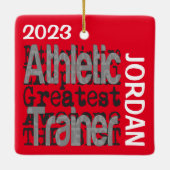 Athletic Trainer Extraordinaire CUSTOM Keramisch Ornament (Achterkant)