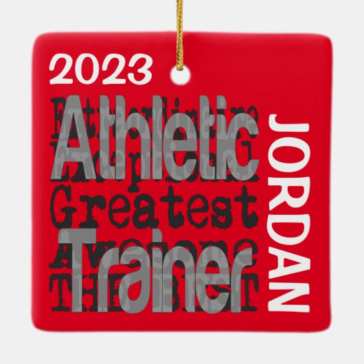 Athletic Trainer Extraordinaire CUSTOM Keramisch Ornament (Achterkant)