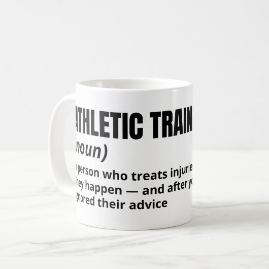 Athletic Trainer Funny Definition Coffee Mok (Voorkant links)