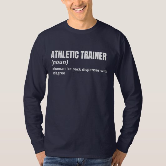 Athletic Trainer Funny Definition Shirt voor manne (Voorkant)