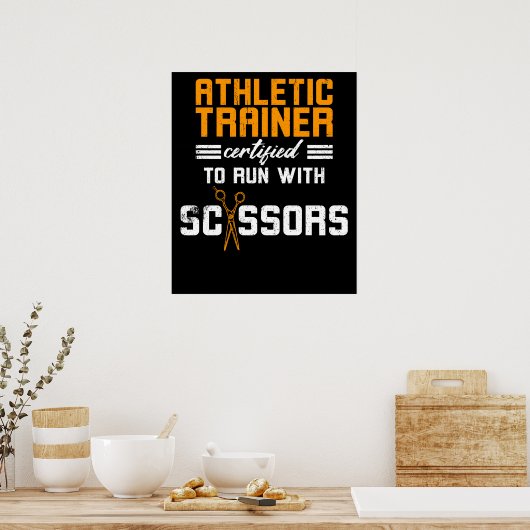 Athletic Trainer gecertificeerd Poster (Keuken)