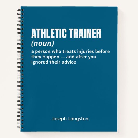Athletic Trainer - Grappig Student Notitieboek (Voorkant)