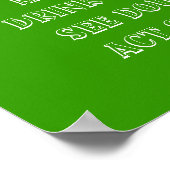 Athletic Trainer Instruction Manual:Drink Tripl... Poster (Hoek)