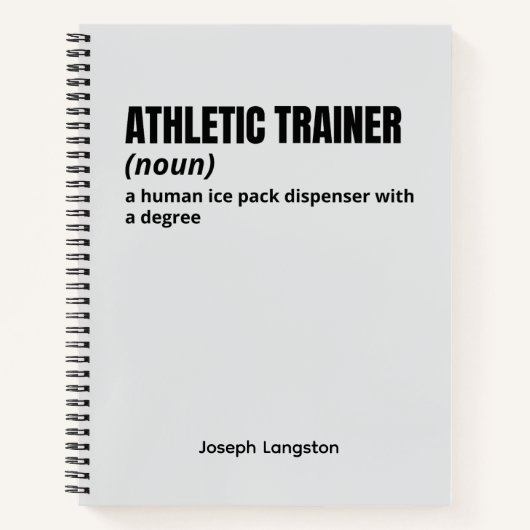Athletic Trainer Notitieboek - Funny Job Definitio (Voorkant)