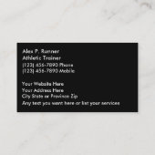 Athletic Trainer Visitekaartjes (Achterkant)