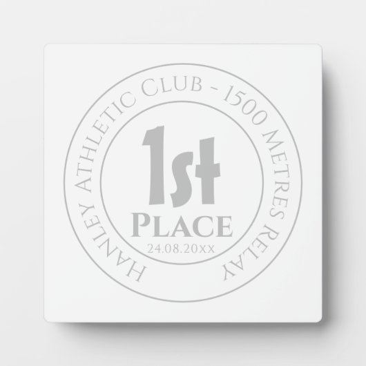 Athletics 1st Prize Trophy Award Fotoplaat (Voorkant)