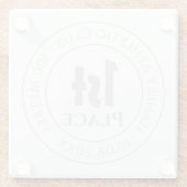 Athletics 1st Prize Trophy Award Glazen Onderzetter (Achterkant)