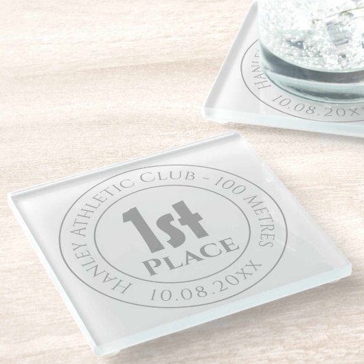 Athletics 1st Prize Trophy Award Glazen Onderzetter