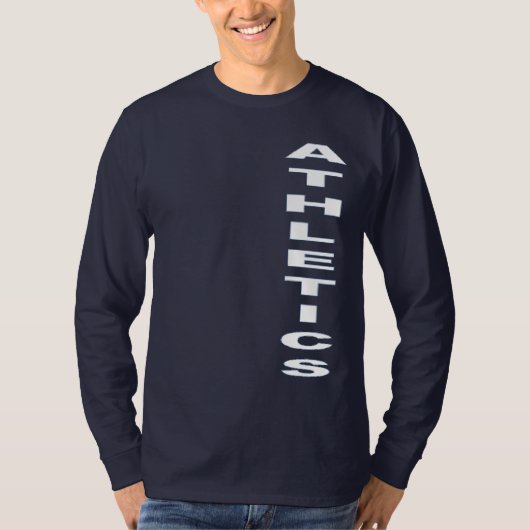 ATHLETICS Blauw-shirt T-shirt (Voorkant)