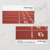 Athletics Coach Trainer Sport oefent run Track uit Visitekaartje (Voorkant / Achterkant)