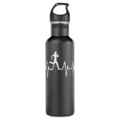 Athletics Heartbeat Pulse - Funny Runing Waterfles (Voorkant)