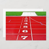 Athletics Running Track Invitation Kaart (Voorkant / Achterkant)