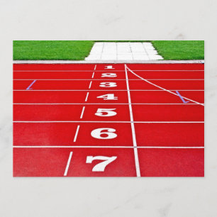 Athletics Running Track Invitation Kaart