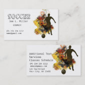 Athletics Soccer Dribble Pass Player Running Coach Visitekaartje (Voorkant / Achterkant)