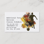 Athletics Soccer Dribble Pass Player Running Coach Visitekaartje (Achterkant)