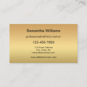 Athletics Sports Coach Visitekaartje (Achterkant)